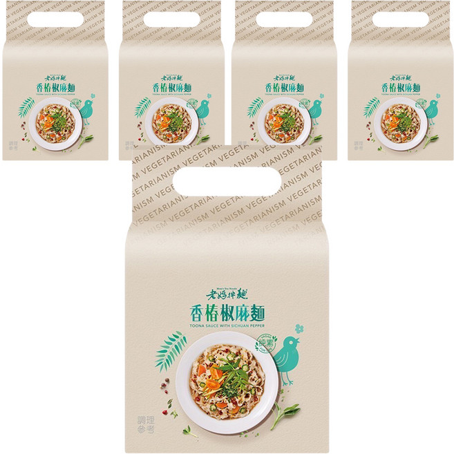 老媽拌麵 全素香椿椒麻麵 118g, 15包