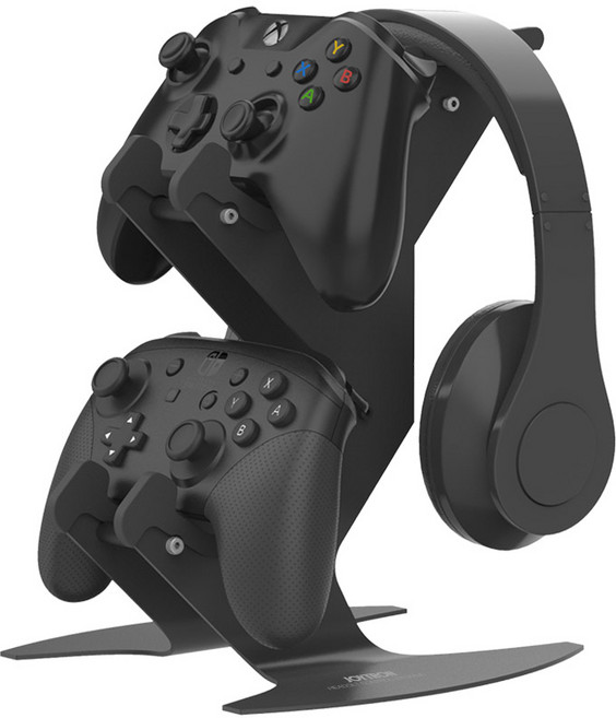 조이트론 메탈 게이밍 헤드셋 컨트롤러 거치대, HCS3, 블랙, 1개