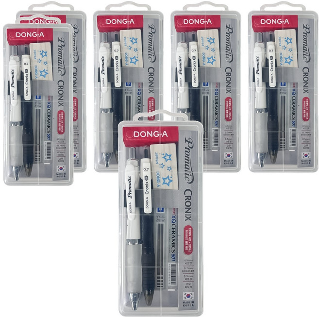 동아 프로매틱 샤프 + 볼펜 문구세트, 혼합 색상, 6세트