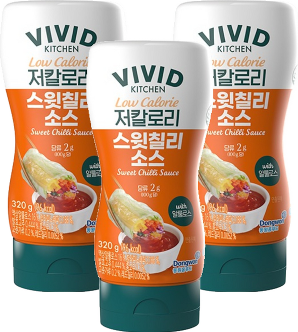 비비드키친 저칼로리 스윗칠리소스, 320g, 3개