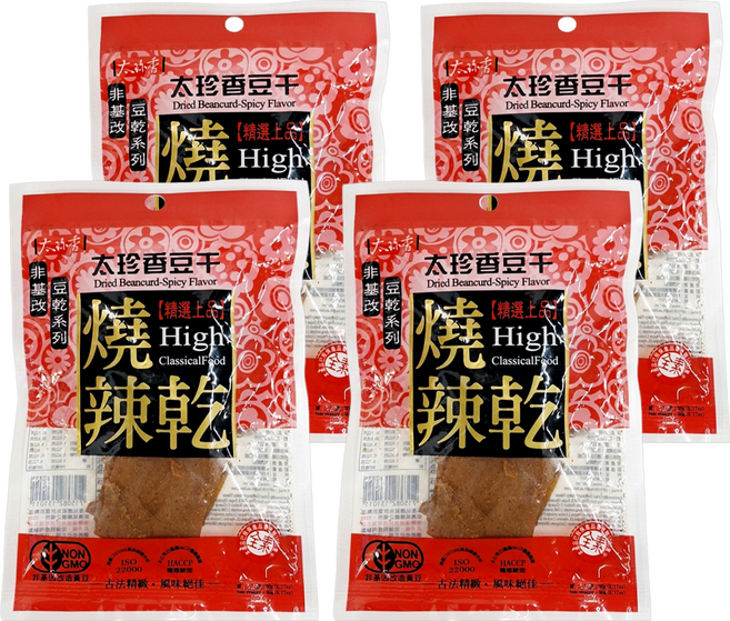 太珍香 燒辣乾 紅色, 90g, 4包