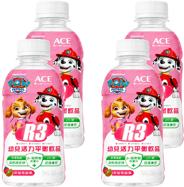 Glory Nutria 維維樂 R3幼兒活力平衡飲 草莓奇異果口味, 350ml, 4瓶