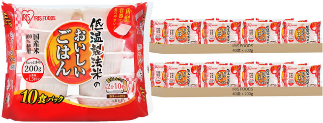 IRIS FOODS 低溫製法微波白飯, 200g, 80盒
