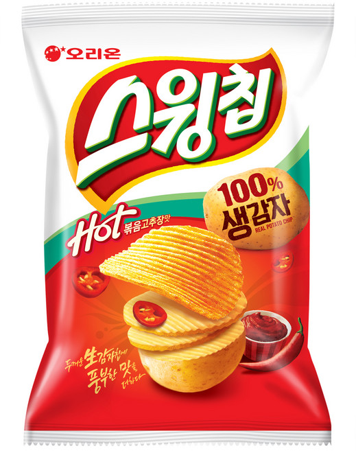 오리온 스윙칩 볶음고추장, 124g, 1개