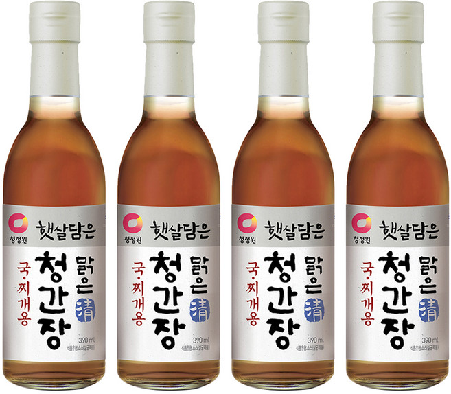 청정원 햇살담은맑은청간장 국찌개용, 390ml, 4개