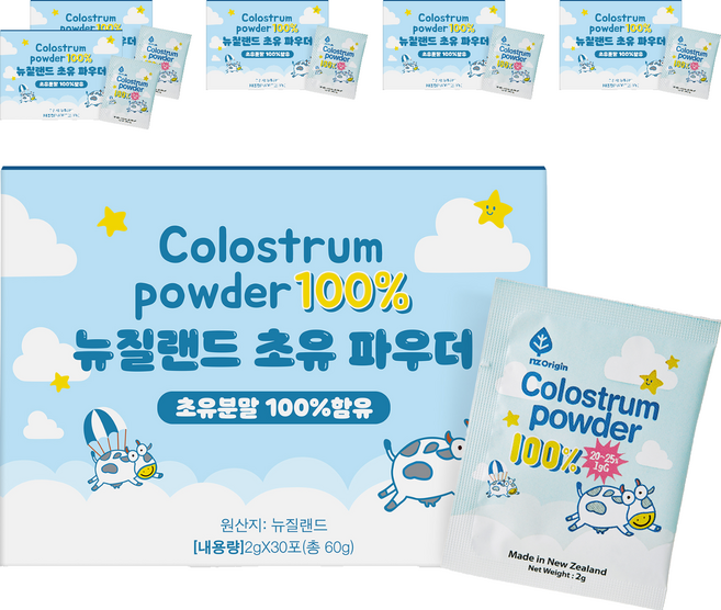 엔젯오리진 뉴질랜드 초유 파우더, 60g, 6개