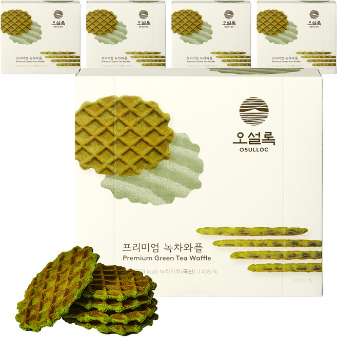오설록 프리미엄 녹차와플, 72g, 5개