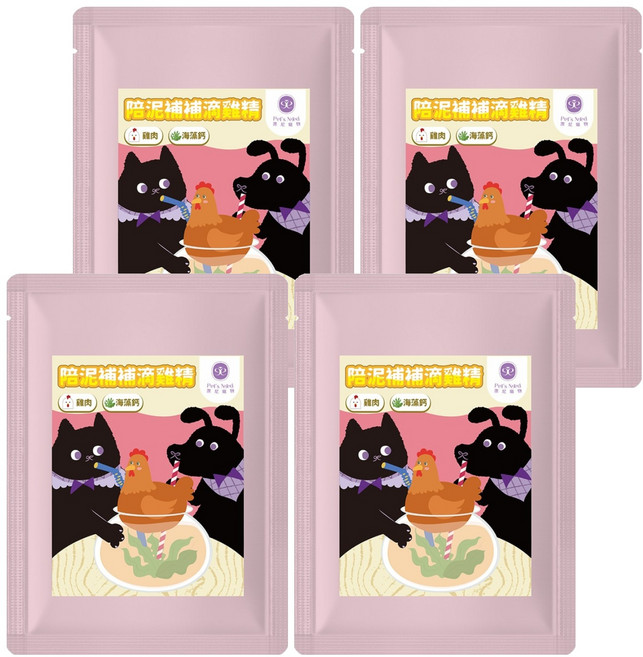 Pet's Need 霈尼寵物 陪泥補補滴雞精 全齡犬貓食用, 雞肉, 60g, 4個