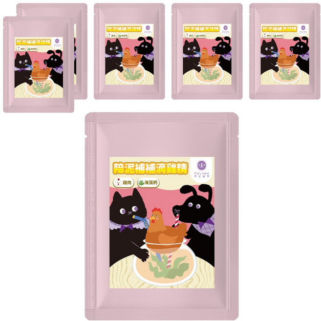 Pet's Need 霈尼寵物 陪泥補補滴雞精 全齡犬貓食用, 雞肉, 60g, 6個