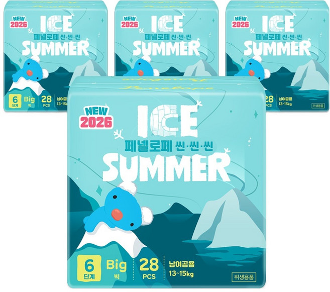 페넬로페 아이스 썸머 팬티기저귀 남여공용, 6단계, 112매