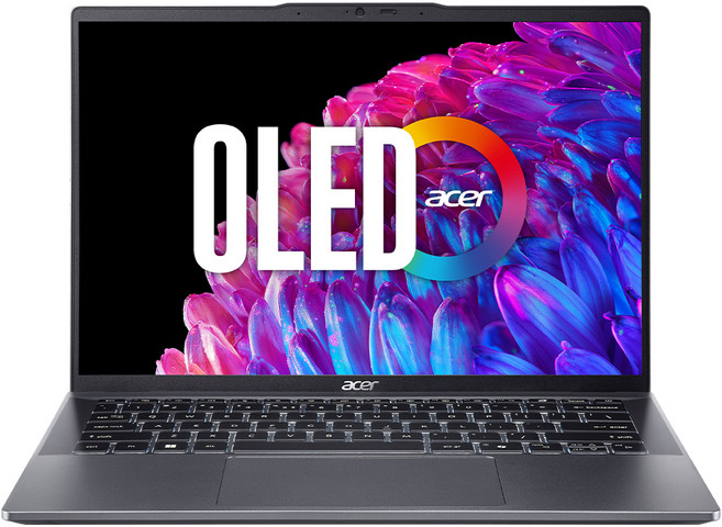 acer 宏碁 Swift Go 筆記型電腦 14吋 2.8K 2880 x 1800 OLED 鏡面/R5-8645HS/AMD RadeonTM 760M Graphics 原廠保固, 灰色, 512GB, 16GB, Windows 11, SFG14-63-R90F
