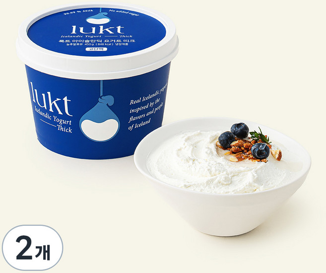 LUKT 아이슬란딕 요거트 띠크, 450g, 2개