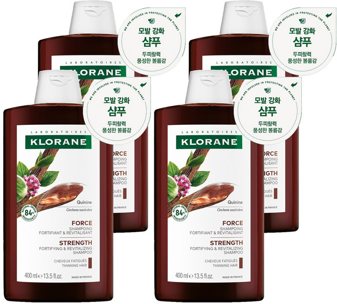 클로란 퀴닌 에델바이스 두피 샴푸, 400ml, 4개