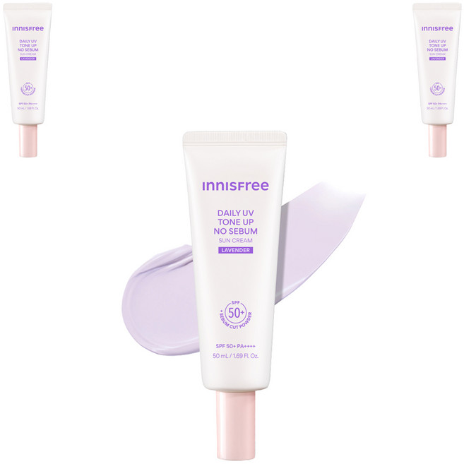 INNISFREE 每日UV提亮防曬霜 薰衣草 SPF50+ PA++++, 2個, 50ml
