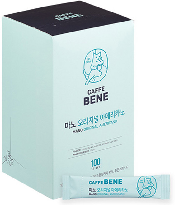 카페베네 마노 오리지널 아메리카노, 1g, 100개입, 1개