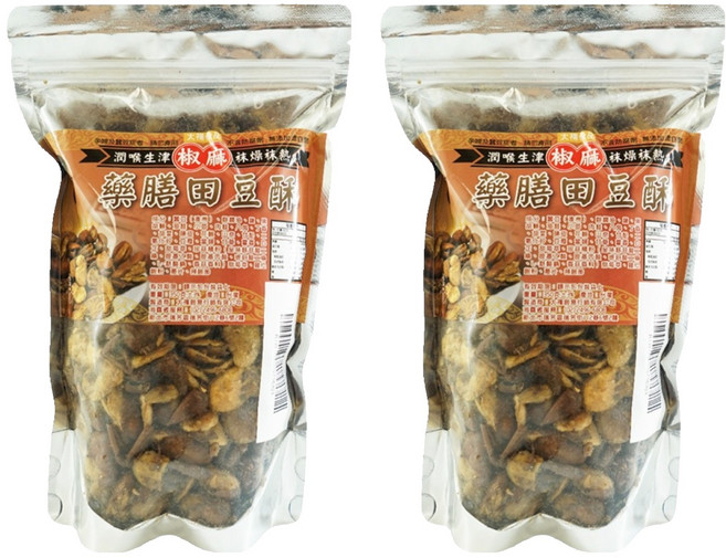 SUNFOOD 太禓食品 嗑蠶澳洲藥膳蠶豆酥 椒麻, 350g, 2包