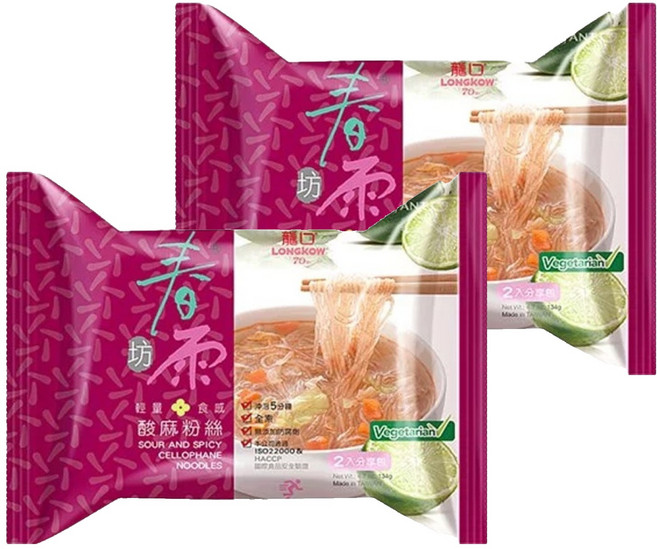 龍口 春雨坊酸麻粉絲, 134g, 2包