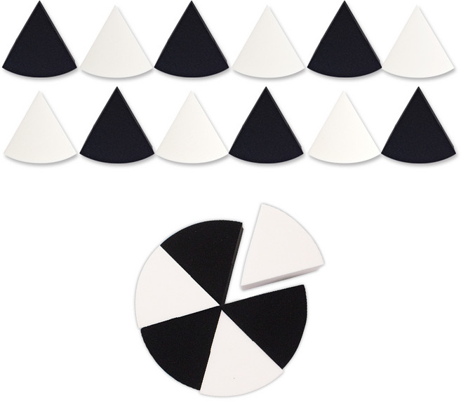 더분 하이드로 스펀지 6P, 검흰, 3개