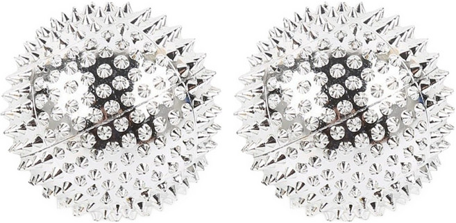 덴빌리어 상쾌한 쾌적한 마사지 기구 4.7cm, 2개, 실버 - 쿠팡