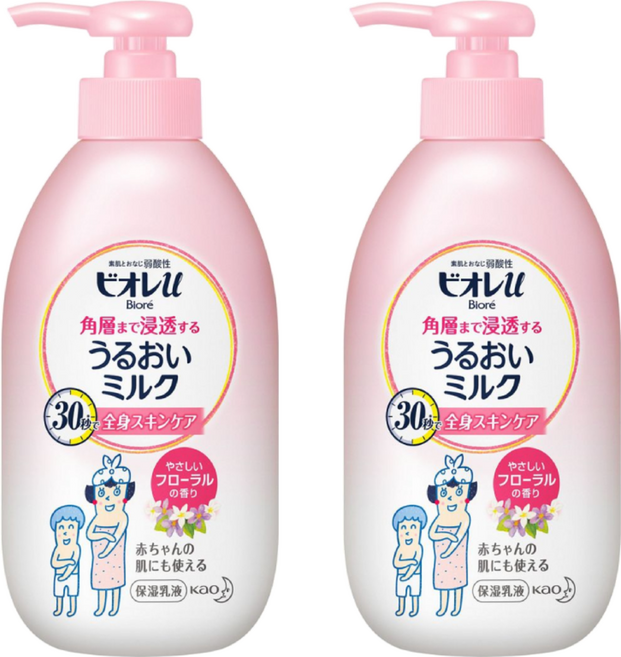 Biore 蜜妮 深層浸透保濕身體乳液 花香, 300ml, 2瓶