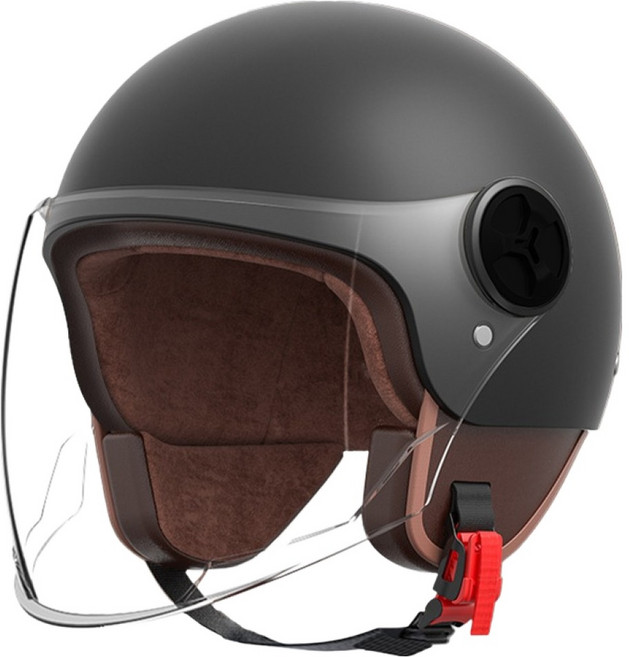 리버폭스 오토바이 전동킥보드빈티지 헬멧, 스트럽 블랙