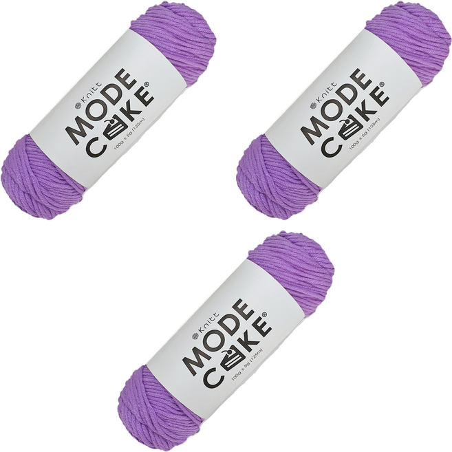 Knitt Mode Cake線 100g, 紫羅蘭色, 3個