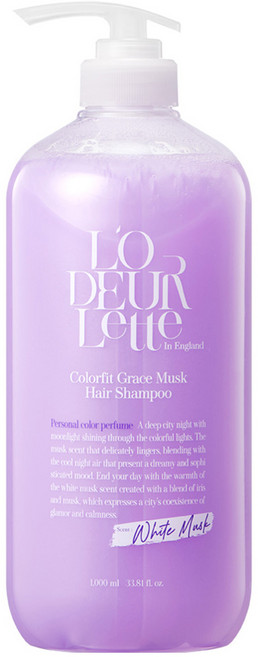 로더렛 인 잉글랜드 컬러핏 샴푸 그레이스 머스크, 1L, 1개