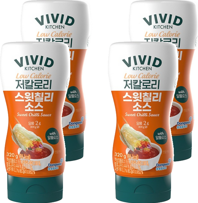 비비드키친 저칼로리 스윗칠리소스, 320g, 4개