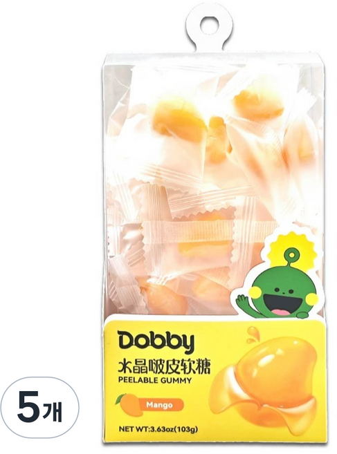Dobby 필러블 구미 망고맛, 103g, 5개