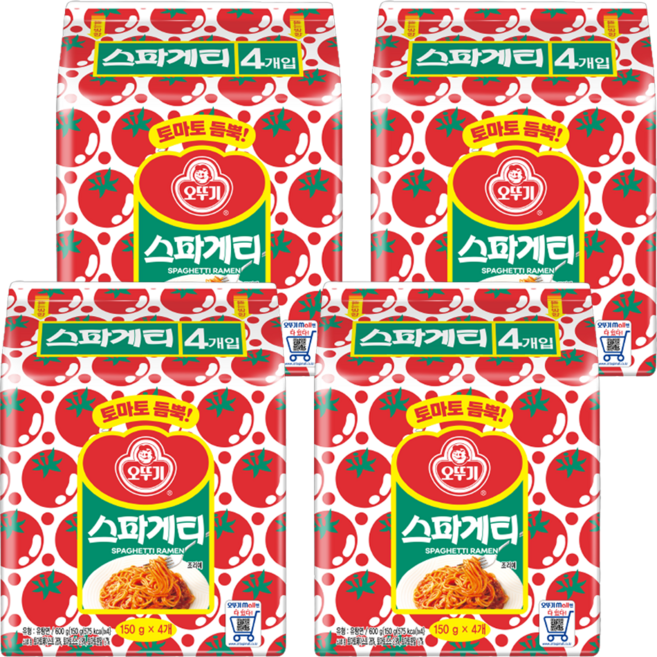 오뚜기 스파게티, 600g, 4개