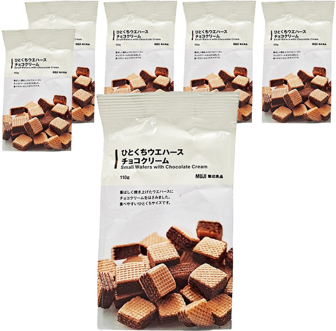 MUJI 無印良品 一口夾心酥 可可奶油風味, 110g, 6包