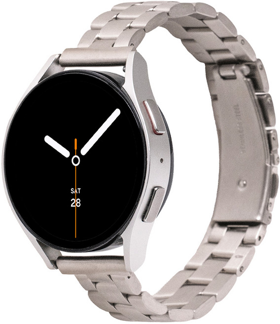 누아트 갤럭시워치 호환 스트랩 슬림핏 라이트 메탈 밴드 일자형, 스타라이트, 1개