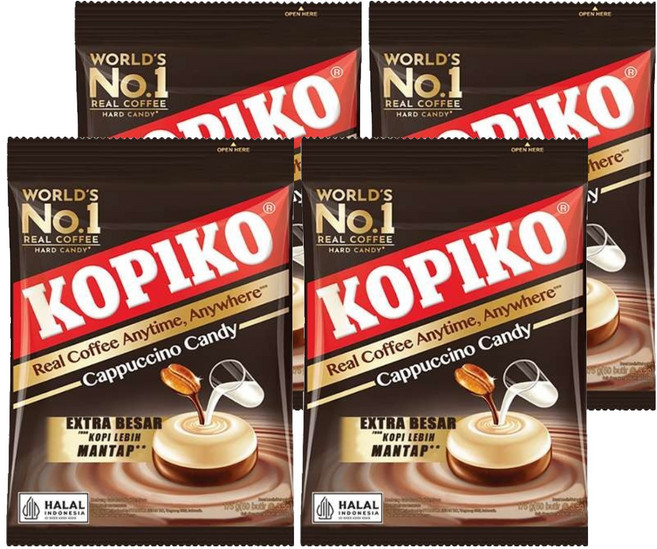 KOPIKO 咖啡牛奶風味糖果, 175g, 4袋