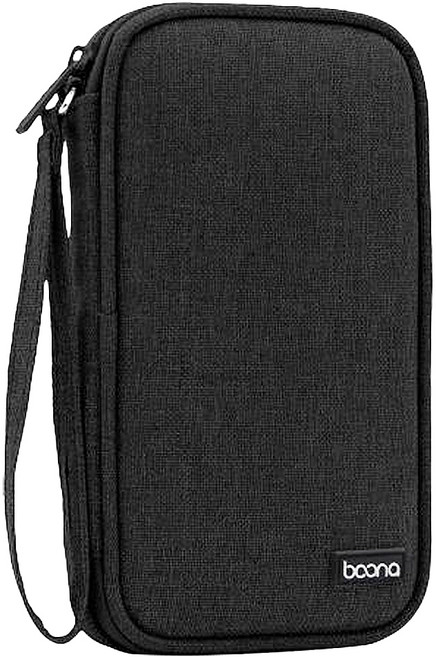 baona 包納 手機/行動電源收納袋 BN-E003 牛津布 10.5x2x19cm 手提攜帶, 1個, 黑色