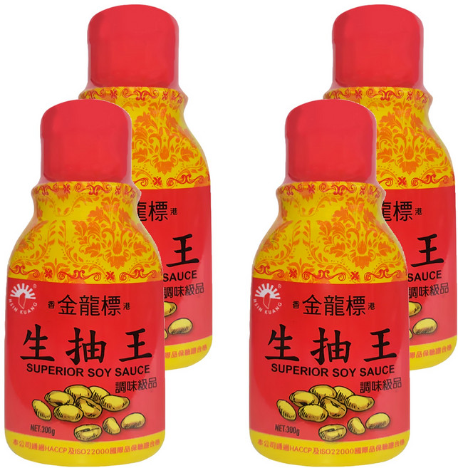 新光洋菜 金龍標生抽王 300g, 4罐