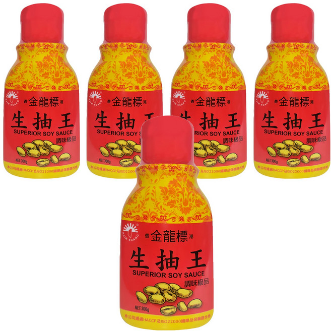 新光洋菜 金龍標生抽王 300g, 5罐
