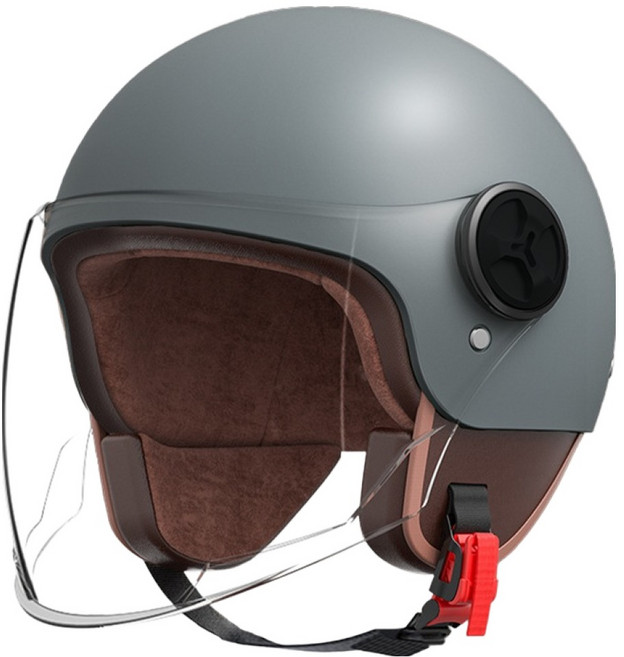 리버폭스 오토바이 전동킥보드빈티지 헬멧, 다크 그레이
