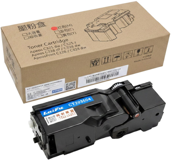 LaiFu 徠富 高容量紅色相容碳粉匣 4K 適用 FUJIFILM 富士軟片 AC325DW / AC325Z / AC325ZG / APC325DW / APC325G CT203504, 紅色, 1個