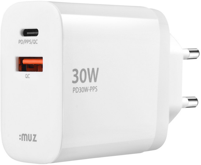 아이뮤즈 고속 충전기 PD30W-PPS, 화이트, 1개