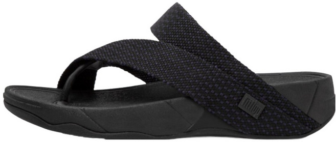 fitflop Sling Weave 夾腳拖, 黑色/海藍色混搭, 260