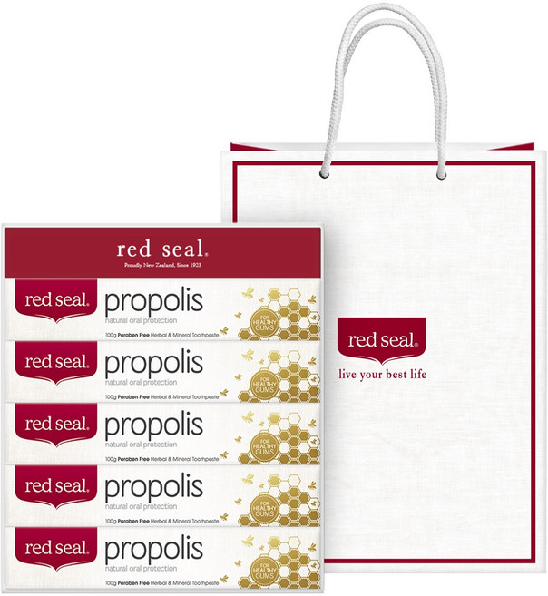 레드씰 프로폴리스 치약 100g x 5p 선물세트, 1세트