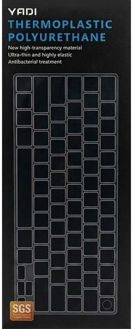 YADI 亞第 MSI Crosshair 16 HX AI D2XWFKG-023TW 超透光抗菌鍵盤保護膜 KCT-MSI08-183, 1個, 透明色