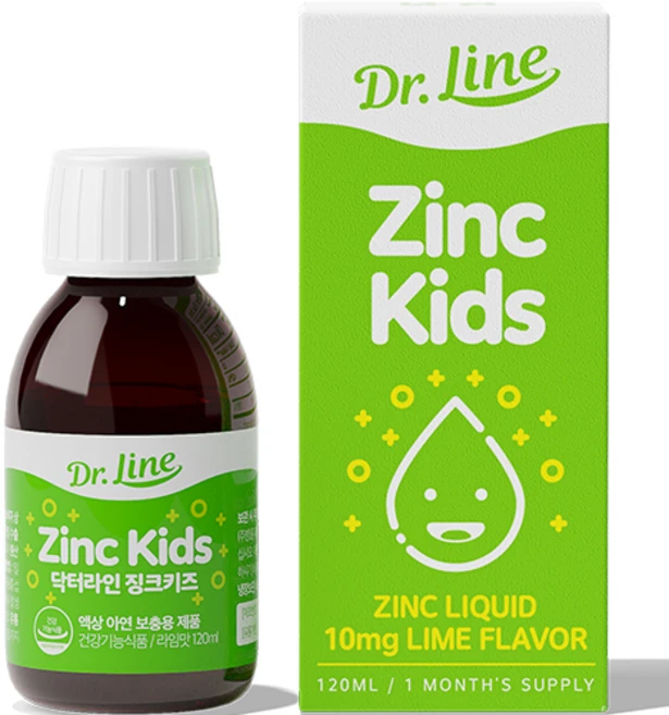 닥터라인 징크키즈 액상 아연 라임맛, 120ml, 1개 - 쿠팡