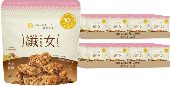 The Chala 蕎拉燕麥 纖女燕麥脆片 黃金蔗糖, 150g, 24包