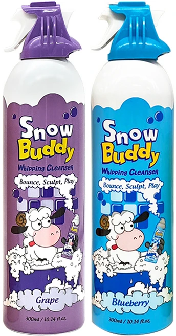 스노우버디 대용량 휘핑 클렌저 그레이프 + 블루베리 2종 세트, 1세트, 300ml - 쿠팡