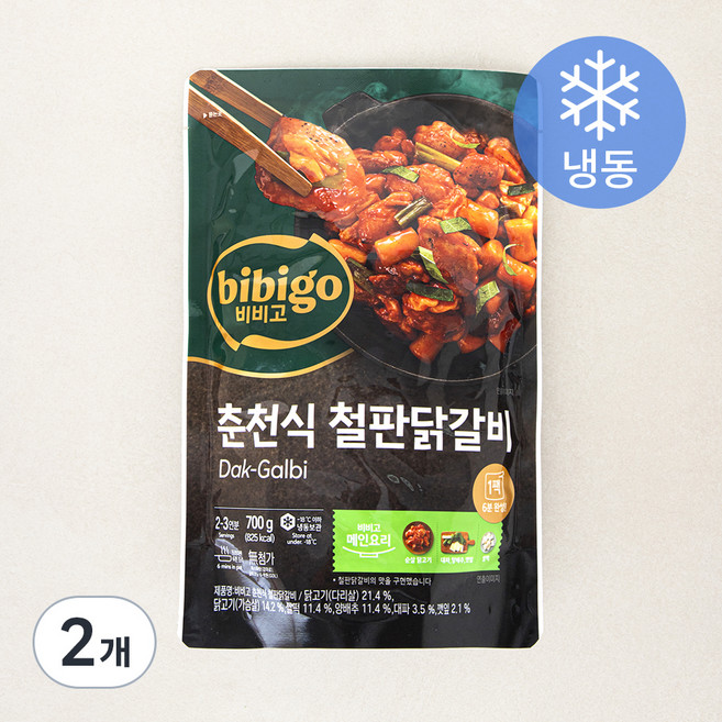 비비고 춘천식 철판닭갈비 (냉동), 700g, 2개