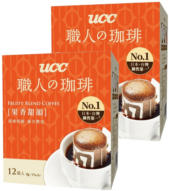ucc 職人的珈琲 果香甜韻濾掛式咖啡, 8g, 12包, 2盒