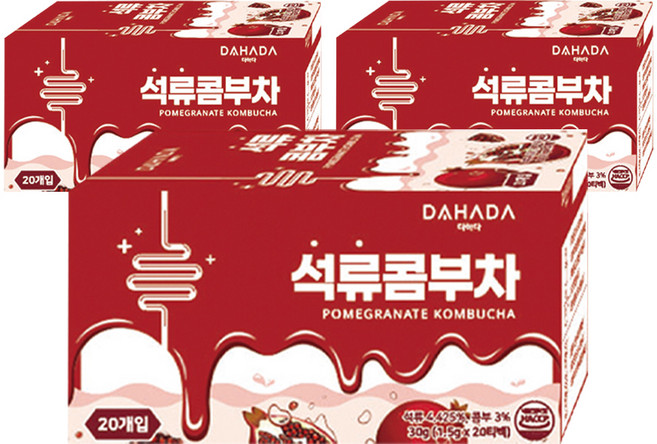 다하다 석류콤부차, 1.5g, 20개입, 3개