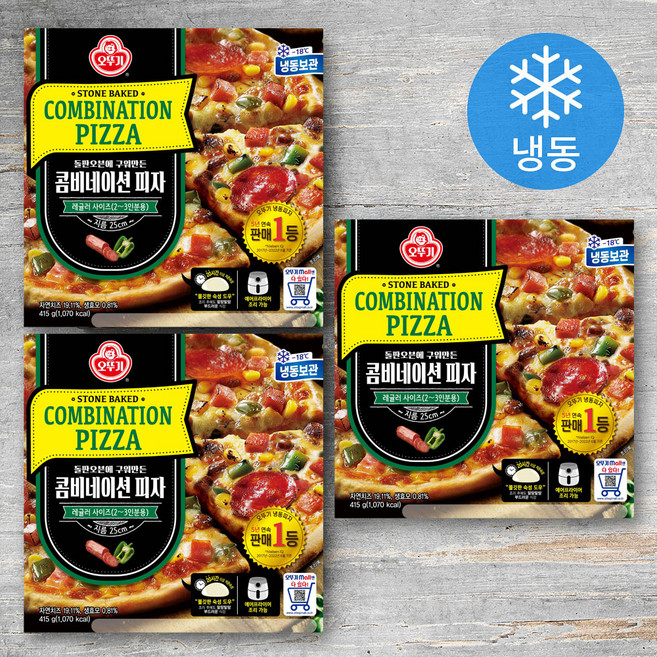 오뚜기 콤비네이션 피자 (냉동), 415g, 1개입, 3개