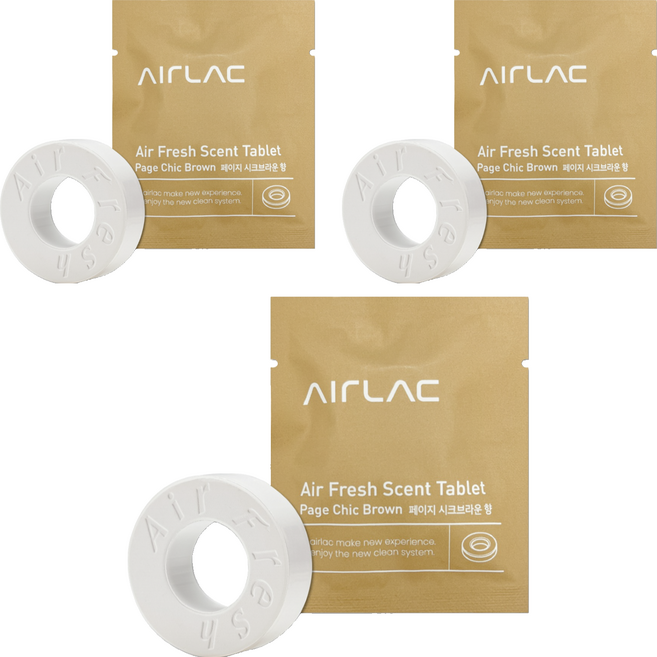 에어락 향기타블렛 페이지 시크 브라운, 7g, 3개, 페이지 시크브라운 향